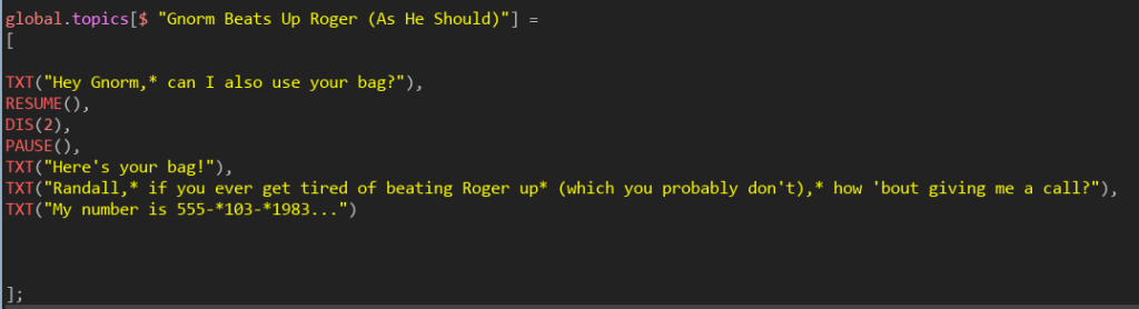 Randy's Crazy Mission! Game Development Nuggets Dialogue Snippet 25